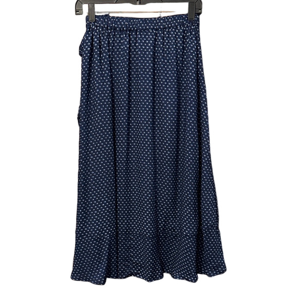 Lucky Brand Asymmetrical Navy-Blue Wrap Skirt Size M - Picture 3 of 7